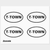 VIER Tuscaloosa "T-Stadt " Ovaler Aufkleber (Blatt)