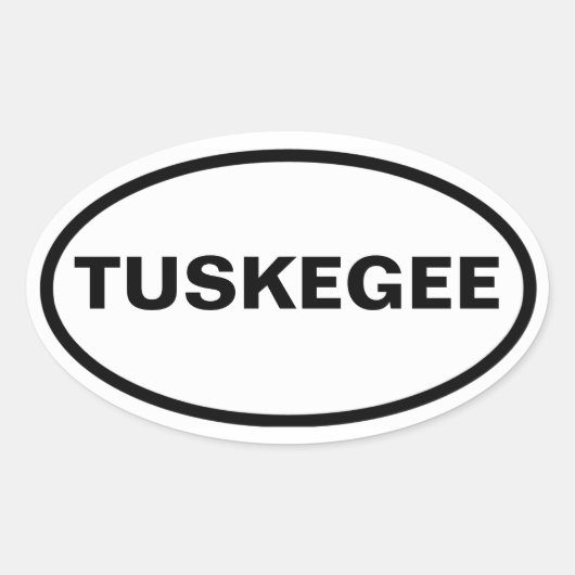 VIER Tuskegee, Alabama Ovaler Aufkleber (Vorderseite)