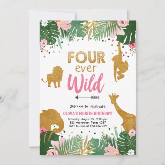 Vier überhaupt wilder einladung (Vorderseite)