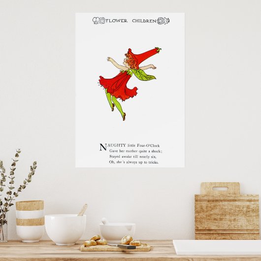 Vier-Uhr Poster (Küche)