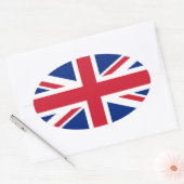 VIER UK Union Jack Ovaler Aufkleber (Umschlag)