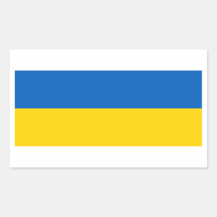 VIER ukrainische Staatsflagge Rechteckiger Aufkleber