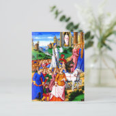 "Vier Unikorne führen die Prozession" Postkarte (Stehend Vorderseite)