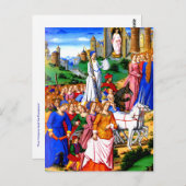 "Vier Unikorne führen die Prozession" Postkarte (Vorne/Hinten)