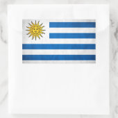 VIER Uruguay-Staatsflagge Rechteckiger Aufkleber (Tasche)