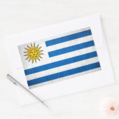 VIER Uruguay-Staatsflagge Rechteckiger Aufkleber (Umschlag)