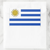 VIER Uruguay-Staatsflagge Rechteckiger Aufkleber (Tasche)