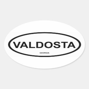 VIER Valdosta, Georgien Ovaler Aufkleber