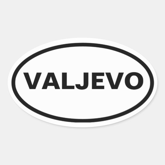 VIER Valjevo Ovaler Aufkleber (Vorderseite)