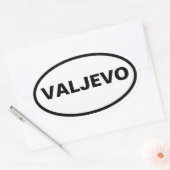 VIER Valjevo Ovaler Aufkleber (Umschlag)