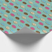 Vier verschiedene Donuts Muster Geschenkpapier (Ecke)
