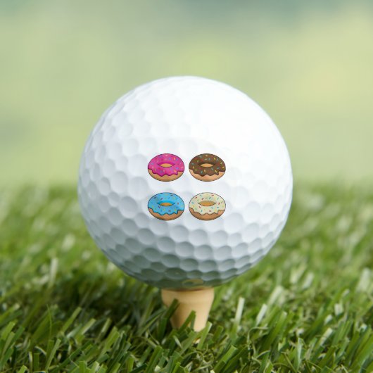 Vier verschiedene Donuts Muster Golfball (Insitu T-Shirt)