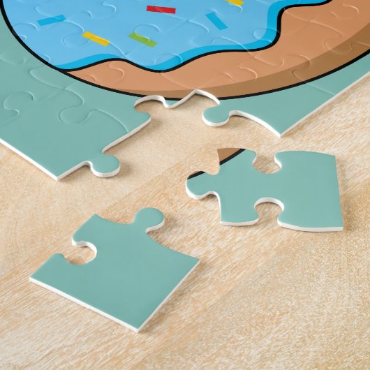 Vier verschiedene Donuts Muster | Personalisieren Puzzle (Seite)