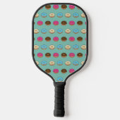 Vier verschiedene Donuts Muster Pickleball Schläger (Rückseite)