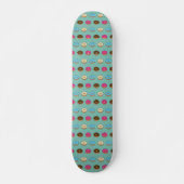 Vier verschiedene Donuts Muster Skateboard (Vorne)