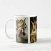 Vier verschiedene Gemälde von Bouguereau Angel Kaffeetasse (Links)