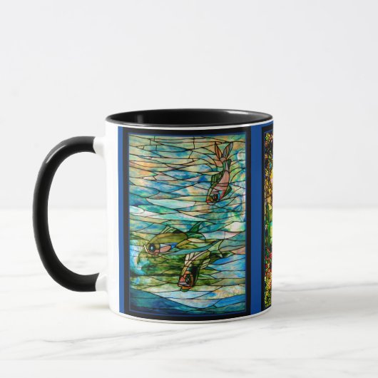 Vier verschiedene Kunstwerke aus verkettetem Glas Tasse (Links)