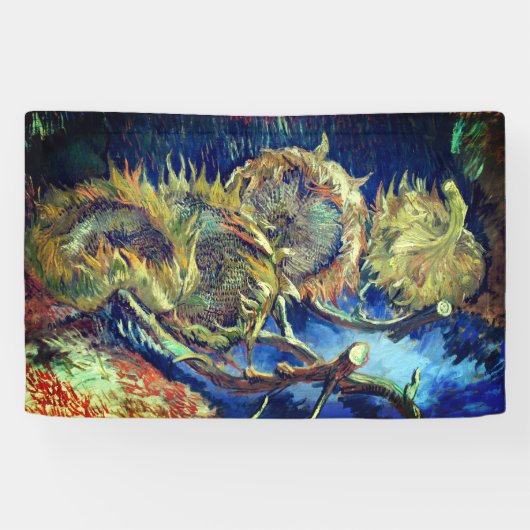 Vier verwitterte Sonnenblumen - Van Gogh Banner (Horizontal)
