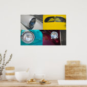 Vier Vintage Cars Poster (Küche)