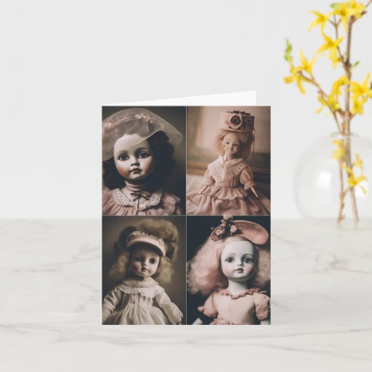 Vier Vintage Dollar Karte (Gelbe Blume)