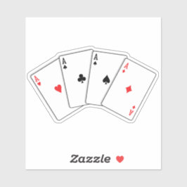 Vier von einer Art Aufkleber