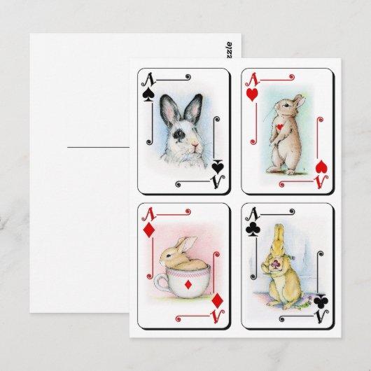 Vier von einer Art Postkarte (Vorne/Hinten)