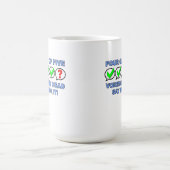 Vier von fünf Stimmen, die lustig umarmen Kaffeetasse (Mittel)