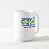 Vier von fünf Stimmen, die lustig umarmen Kaffeetasse (VorderseiteRechts)