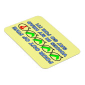 Vier von fünf Stimmen Funny Premium Magnet (Rechte Seite)