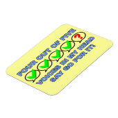 Vier von fünf Stimmen Funny Premium Magnet (Linke Seite)