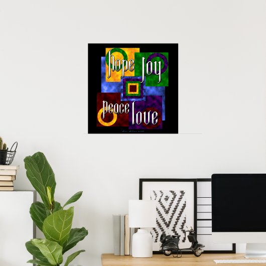 Vier Vorteile Poster (Heimbüro)