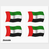 VIER Wave UAE Flag Rechteckiger Aufkleber (Blatt)