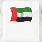 VIER Wave UAE Flag Rechteckiger Aufkleber (Tasche)