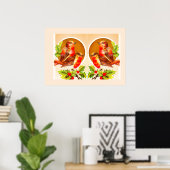 Vier Weihnachtsposter Poster (Heimbüro)