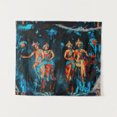 Vier Weltraumtänzer Art Wandteppich (Vorderseite (Horizontal))