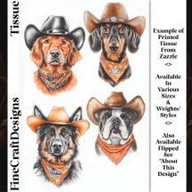 Vier Western Cowboy Hunde in Hats DN9R Decoupage