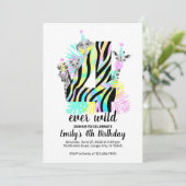 Vier wilde 4. Wilde Geburtstagsfeier Einladung (Stehend Vorderseite)