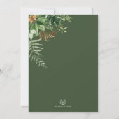 Vier wilde Jungle Safari Tiere 4. Geburtstag Einladung (Rückseite)