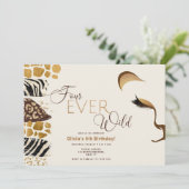 Vier wilde Safari Löwe 4. Geburtstag Einladung (Stehend Vorderseite)