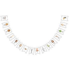 Vier wilde Safari zum 4. Geburtstag Wimpelkette