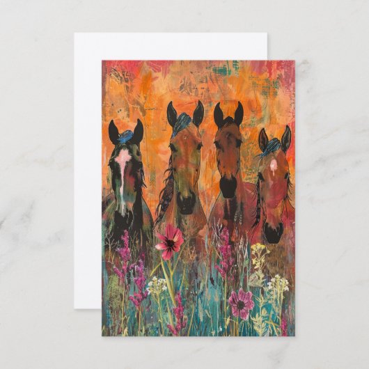 Vier Wildpferde (Vorne/Hinten)