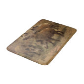 Vier Wildschweine auf Gras (von Rosa Bonheur) Badematte (Schrägansicht)