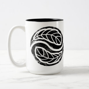 Vier Winde Ein Atemzug "Yin Yang Feathers" Zweifarbige Tasse
