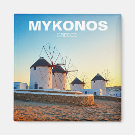 Vier Windmühlen in Mykonos Griechenland Radtour Magnet