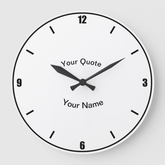 Vier Zahlen mit vertikalen Standardnummern Große Wanduhr (Vorderseite)