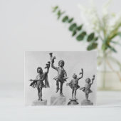 Vier Zahlen von Lar Postkarte (Stehend Vorderseite)