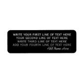 vier Zeilen bearbeitbarem Text auf einfachem schwa (Vorne)