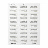 vier Zeilen bearbeitbarem Text auf einfachem weiße (Vorne)