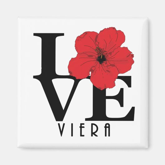 Viera LIEBE Red Hibisken Magnet (Vorne)