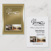 Viera Zuhause, das Innenarchitektur (Gold, Visitenkarte (Vorne/Hinten)